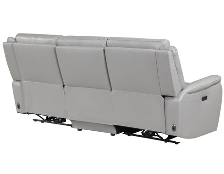 Alexandria Stone 3-Piece Top-Grain Leather Power Reclining Set by Steve Silver at Eve Furniture