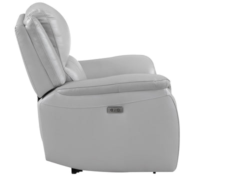 Alexandria Stone 3-Piece Top-Grain Leather Power Reclining Set by Steve Silver at Eve Furniture