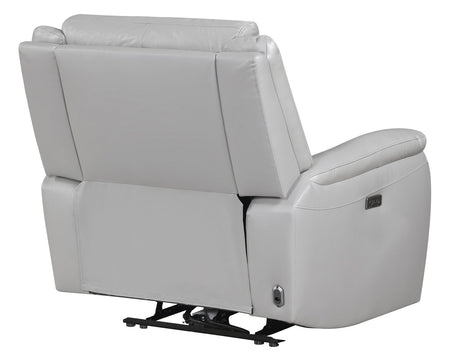 Alexandria Stone 3-Piece Top-Grain Leather Power Reclining Set by Steve Silver at Eve Furniture