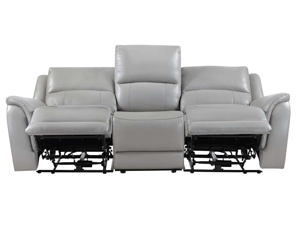 Alexandria Stone 3-Piece Top-Grain Leather Power Reclining Set by Steve Silver at Eve Furniture