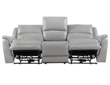 Alexandria Stone 3-Piece Top-Grain Leather Power Reclining Set by Steve Silver at Eve Furniture