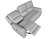 Alexandria Stone 3-Piece Top-Grain Leather Power Reclining Set by Steve Silver at Eve Furniture