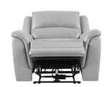 Alexandria Stone 3-Piece Top-Grain Leather Power Reclining Set by Steve Silver at Eve Furniture