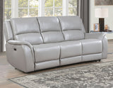 Alexandria Stone 3-Piece Top-Grain Leather Power Reclining Set by Steve Silver at Eve Furniture