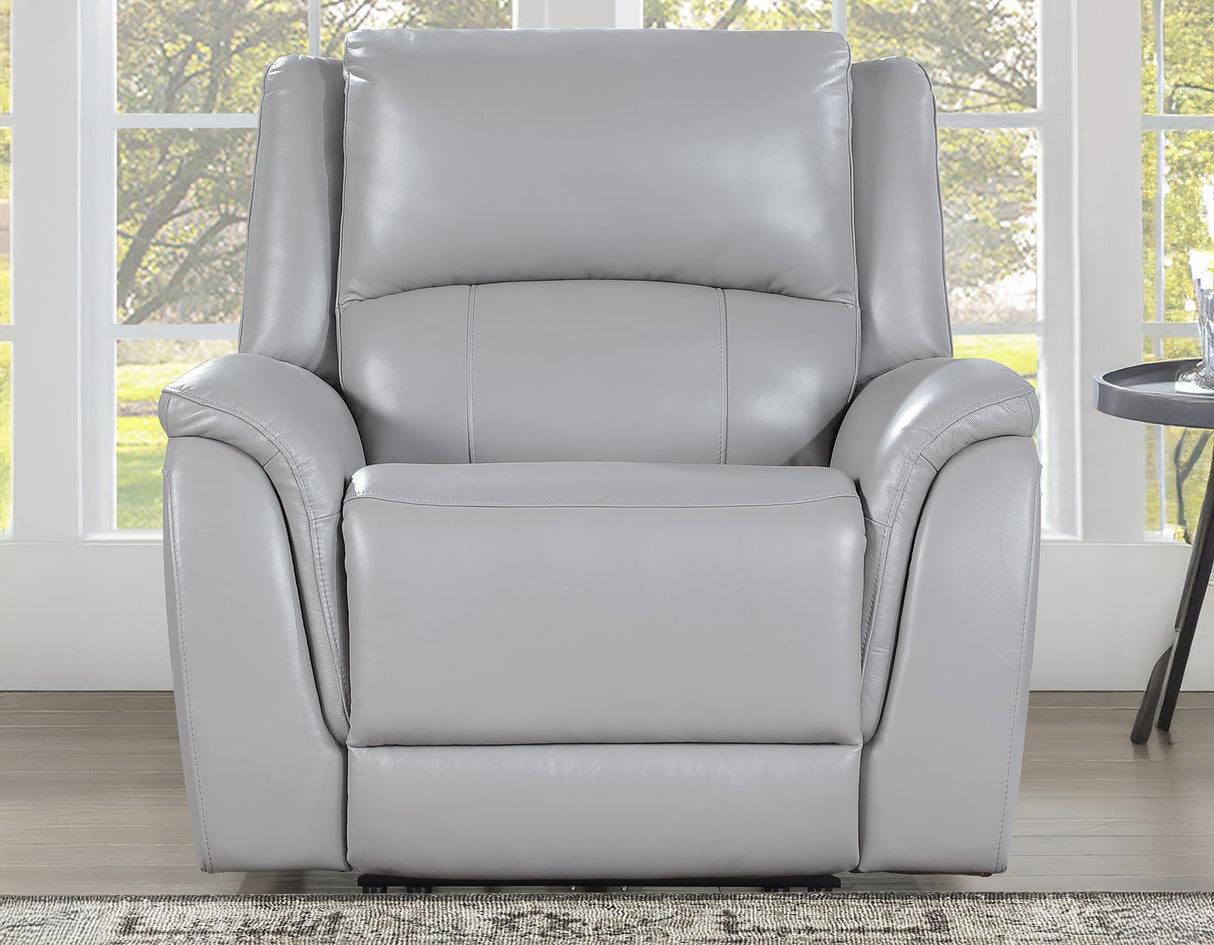 Alexandria Stone 3-Piece Top-Grain Leather Power Reclining Set by Steve Silver at Eve Furniture