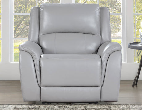 Alexandria Stone 3-Piece Top-Grain Leather Power Reclining Set by Steve Silver at Eve Furniture