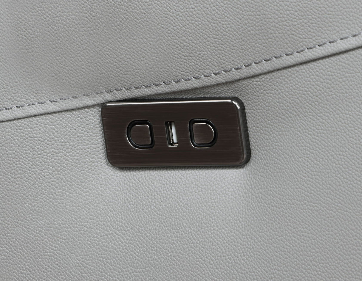 Alexandria Stone Top-Grain Leather 6-Piece Power Reclining Set by Steve Silver at Eve Furniture