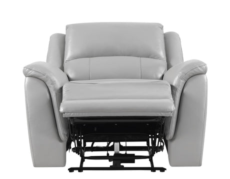 Alexandria Stone Top-Grain Leather Power Recliner by Steve Silver at Eve Furniture