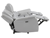 Alexandria Stone Top-Grain Leather Power Reclining Sofa by Steve Silver at Eve Furniture