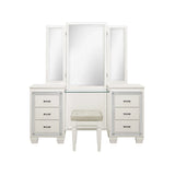Allura White Vanity Dresser with Mirror by Homelegance at Eve Furniture