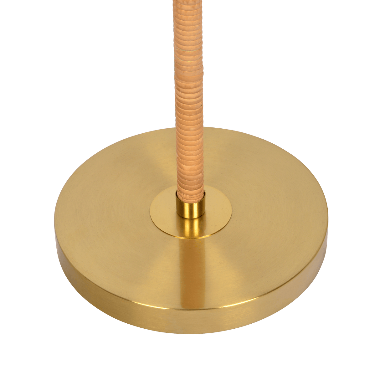 Allure 2-Light Floor Lamp, Gold Brass, Natural Rattan Tube , Double On/Off Pull Chain by Ashcroft Imports at Eve Furniture