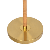 Allure 2-Light Floor Lamp, Gold Brass, Natural Rattan Tube , Double On/Off Pull Chain by Ashcroft Imports at Eve Furniture