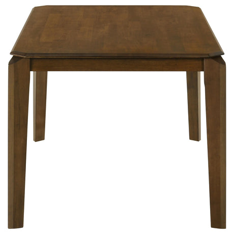 Almonte Dark Brown Rectangular Wood Dining Table by Coaster at Eve Furniture