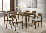 Almonte Dark Brown Rectangular Wood Dining Table by Coaster at Eve Furniture