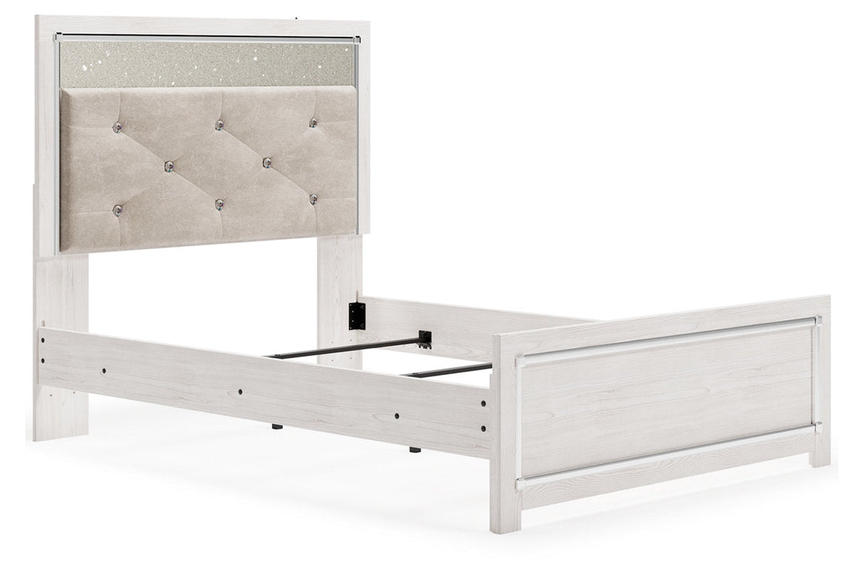 Altyra White Full Upholstered Panel Bed by Ashley at Eve Furniture