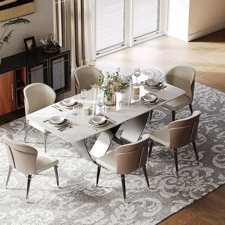 Amara Glossy White Dining Table by New Era Innovations at Eve Furniture