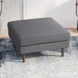 Amber Square Upholstered Ottoman (Seaside Grey) by Ashcroft Imports at Eve Furniture