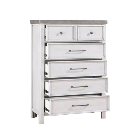 Ambrose Antique White/Gray Chest by Homelegance at Eve Furniture