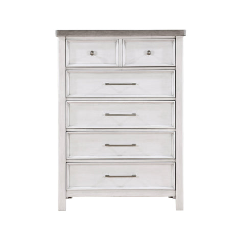 Ambrose Antique White/Gray Chest by Homelegance at Eve Furniture