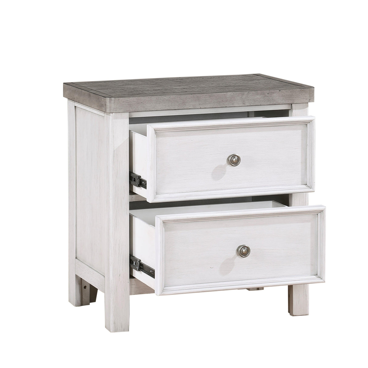 Ambrose Antique White/Gray Nightstand by Homelegance at Eve Furniture