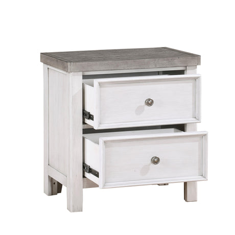Ambrose Antique White/Gray Nightstand by Homelegance at Eve Furniture