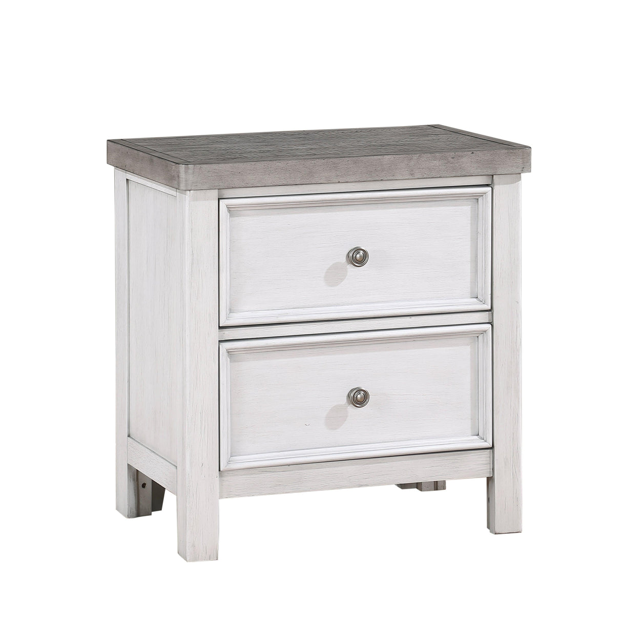 Ambrose Antique White/Gray Nightstand by Homelegance at Eve Furniture