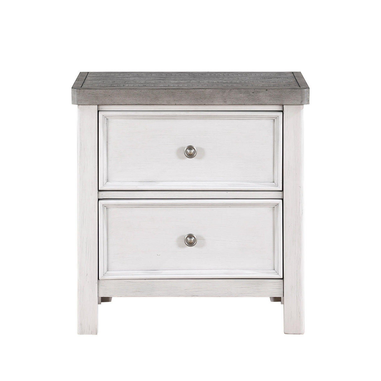 Ambrose Antique White/Gray Nightstand by Homelegance at Eve Furniture