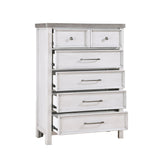 Ambrose Antique White/Gray Storage Platform Bedroom Set by Homelegance at Eve Furniture
