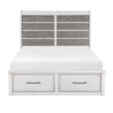 Ambrose Antique White/Gray Storage Platform Bedroom Set by Homelegance at Eve Furniture
