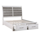 Ambrose Antique White/Gray Storage Platform Bedroom Set by Homelegance at Eve Furniture