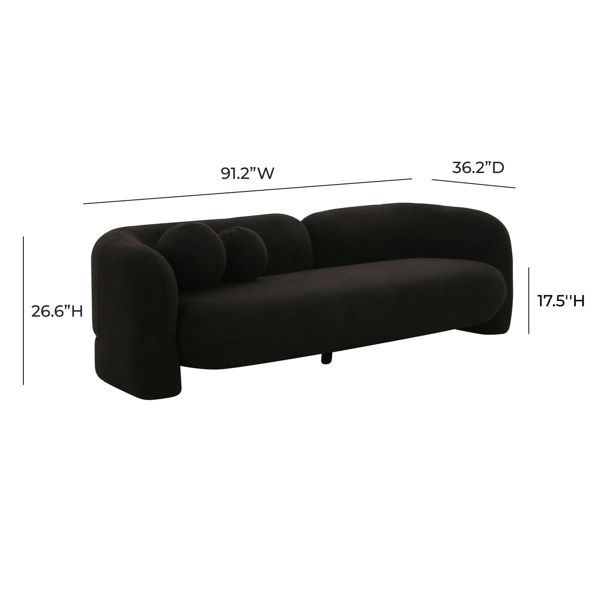 Amelie Faux Fur Sofa by TOV Furniture at Eve Furniture