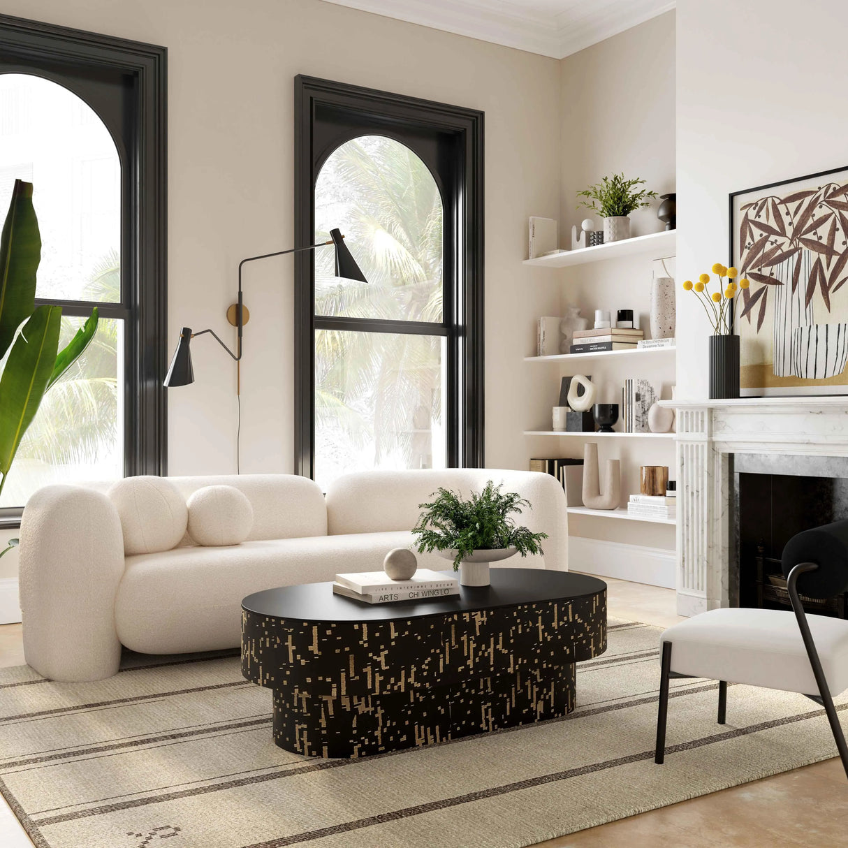 Amelie Faux Fur Sofa by TOV Furniture at Eve Furniture
