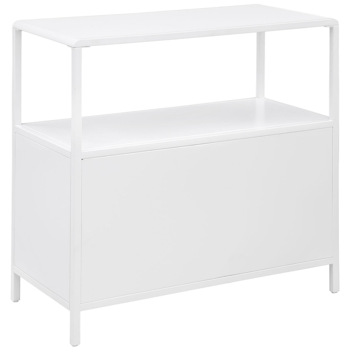 Amherst White 2-Door Radio Weave Cane Metal Accent Cabinet by Coaster at Eve Furniture