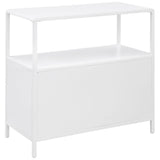 Amherst White 2-Door Radio Weave Cane Metal Accent Cabinet by Coaster at Eve Furniture