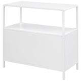 Amherst White 2-Door Radio Weave Cane Metal Accent Cabinet by Coaster at Eve Furniture