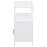 Amherst White 2-Door Radio Weave Cane Metal Accent Cabinet by Coaster at Eve Furniture