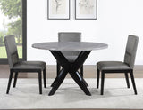 Amy 48-inch Faux-Marble Dining Table by Steve Silver at Eve Furniture