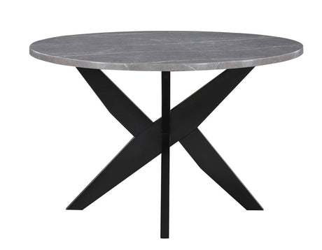Amy 48-inch Faux-Marble Dining Table by Steve Silver at Eve Furniture