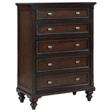 Andover Dark Oak 5-Drawer Chest by Coaster at Eve Furniture