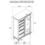 Andover Dark Oak 6-Drawer Tempered Glass Door Chest by Coaster at Eve Furniture