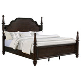 Andover Dark Oak Four Poster Eastern King Bed by Coaster at Eve Furniture
