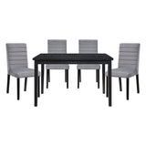 Andreas Black/Gray Dining Set by Homelegance at Eve Furniture