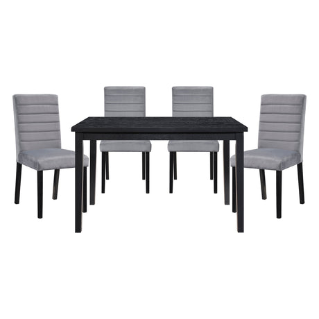 Andreas Black/Gray Dining Set by Homelegance at Eve Furniture