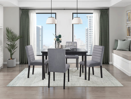Andreas Black/Gray Dining Set by Homelegance at Eve Furniture