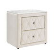 Annabelle Ivory Nightstand by Crown Mark at Eve Furniture