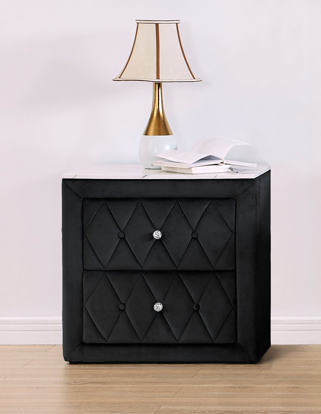 Annabelle Black Nightstand by Crown Mark at Eve Furniture