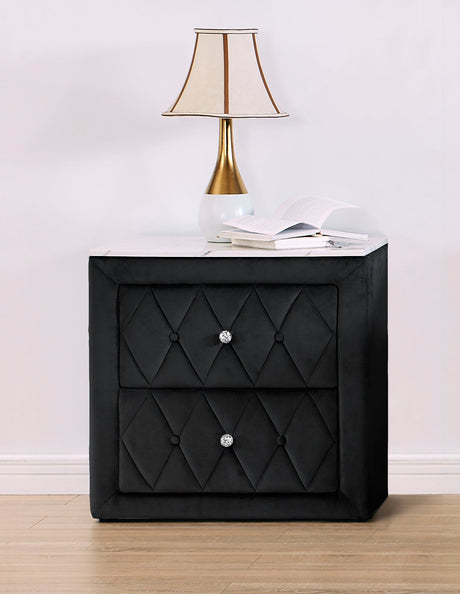 Annabelle Black Nightstand by Crown Mark at Eve Furniture