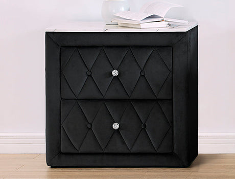 Annabelle Black Nightstand by Crown Mark at Eve Furniture