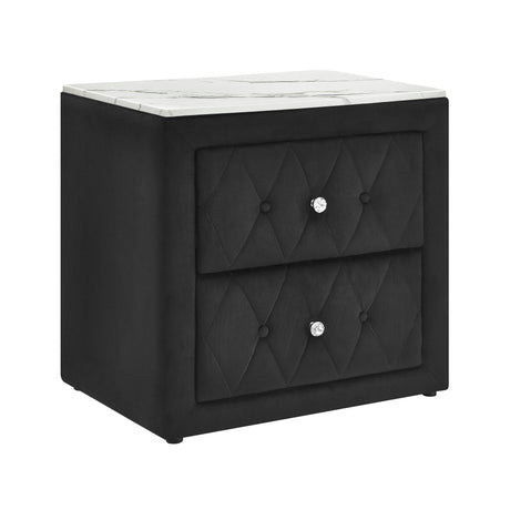Annabelle Black Nightstand by Crown Mark at Eve Furniture
