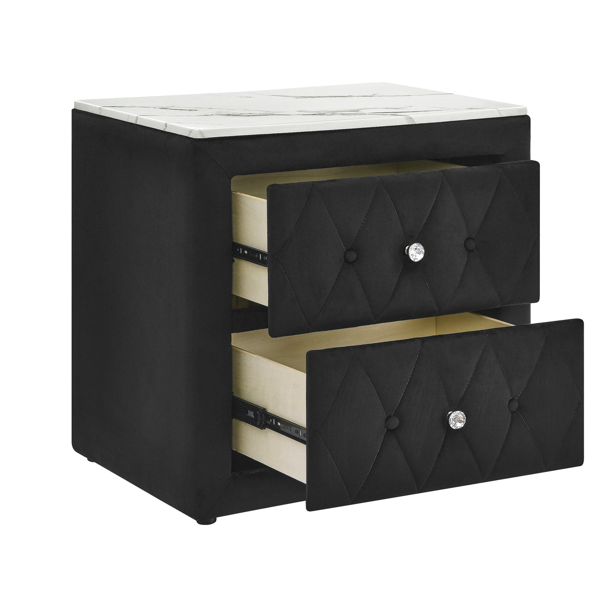 Annabelle Black Nightstand by Crown Mark at Eve Furniture